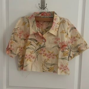 Vintage cropped button down